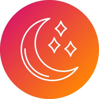 Ay simgesinin vektör illüstrasyonu