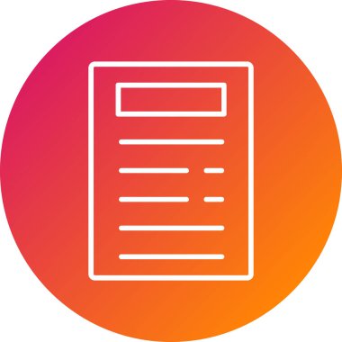 belge simgesi vektör illüstrasyonu