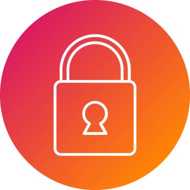 Kilit simgesinin vektör illüstrasyonu