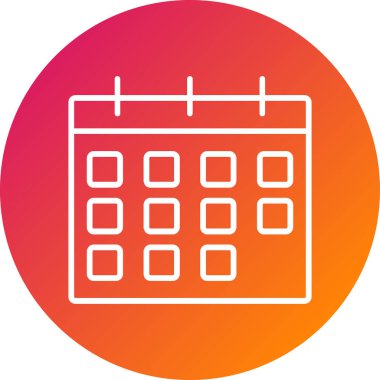 Takvim simgesi soyut arkaplanda izole edildi