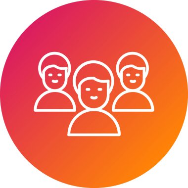 Grup insanlar simgesi, vektör çizim