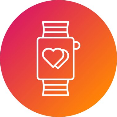 Modern kalp simgesinin vektör illüstrasyonu