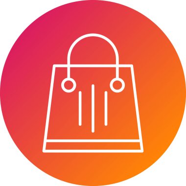 Çanta simgesinin vektör illüstrasyonu