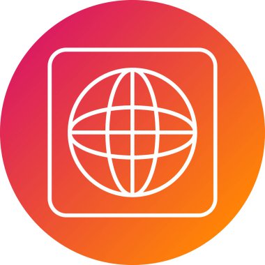 Dünya simgesinin vektör illüstrasyonu