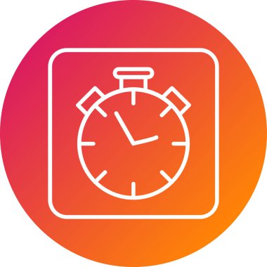 Alarm saat simgesi vektör illüstrasyonu