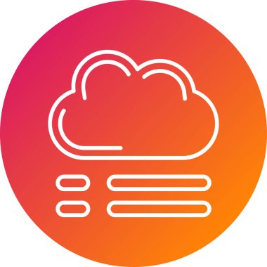 Bulut simgesi vektör illüstrasyonu