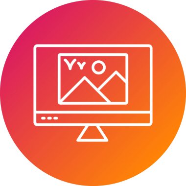 vektör lcd simgesi illüstrasyonu