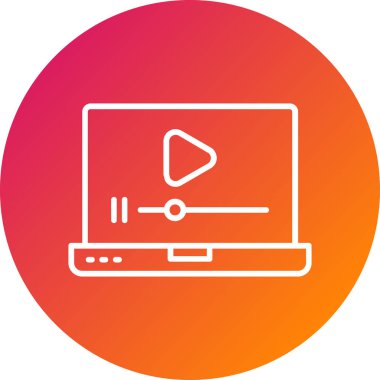 laptop vektör simgesi modern basit vektör çizimi