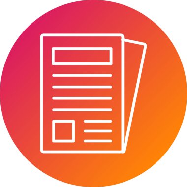 Belge simgesinin vektör illüstrasyonu