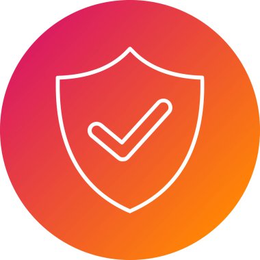 Kalkan simgesinin vektör illüstrasyonu