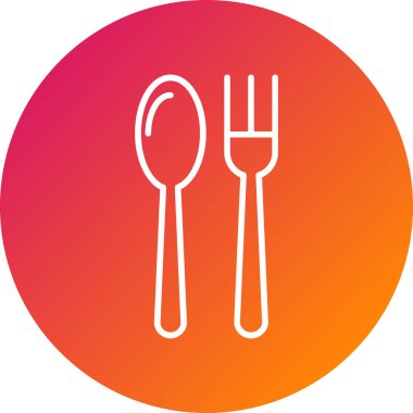 Çatal bıçak ikonu vektör illüstrasyonu