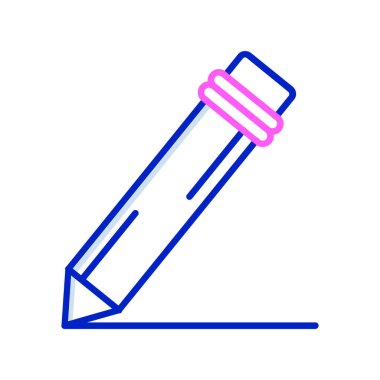 Mavi kalem basit düz çizgi çiziyor