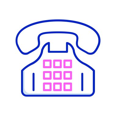 Tuş takımı düğmelerini gösteren Retro telefon simgesi