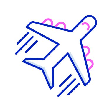 uçak ikonu vektör illüstrasyonu