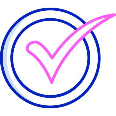 vektörde işaretleme simgesini kontrol et, basit tasarım