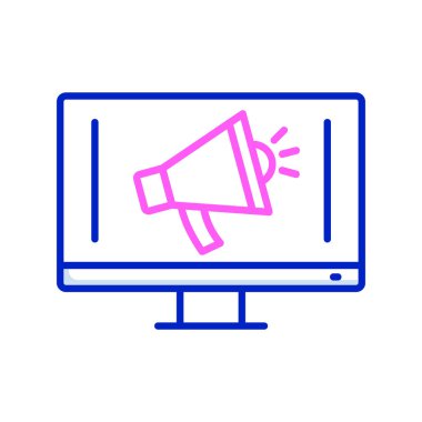 megafon ikon vektör illüstrasyon tasarımı