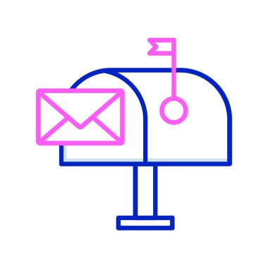 E-posta. Web simgesi basit illüstrasyon