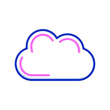 Bulut hesaplama simgesi vektör illüstrasyon grafik tasarımı