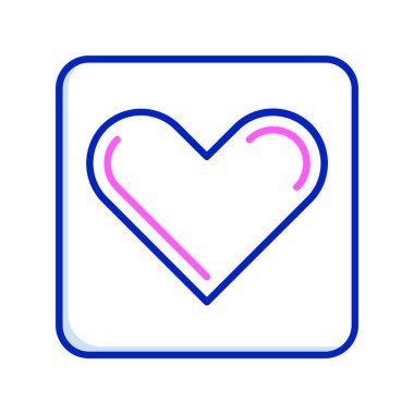 Kalp ikonu vektör illüstrasyonu