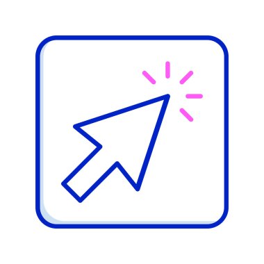 imleç vektörü ince çizgi simgesi