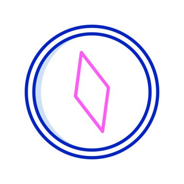 Bir pusula simgesinin vektör illüstrasyonu