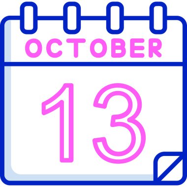 Beyaz takvimde 15 Ekim. 3d illüstrasyon.