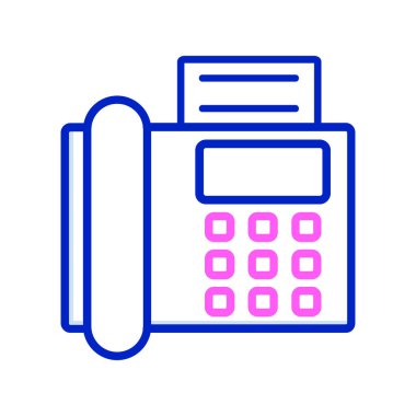 Tuş takımını gösteren modern faks makinesi simgesi