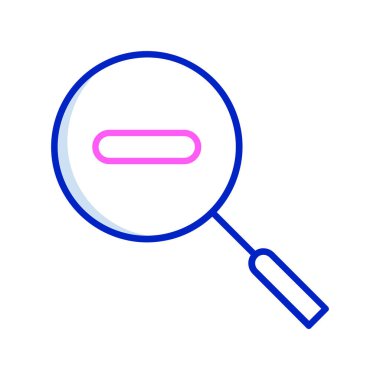 Büyütme cam simgesi, vektör illüstrasyonu