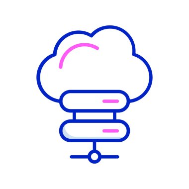 Bulut hesaplama simgesi vektör illüstrasyonu