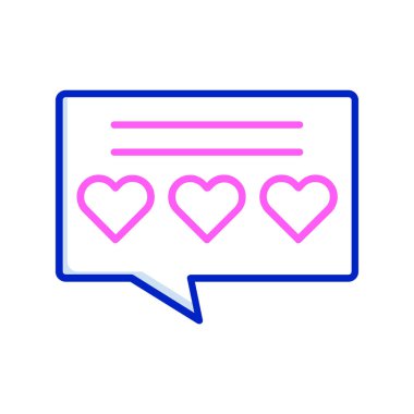 Kalpli konuşma balonu Aşk simgesi