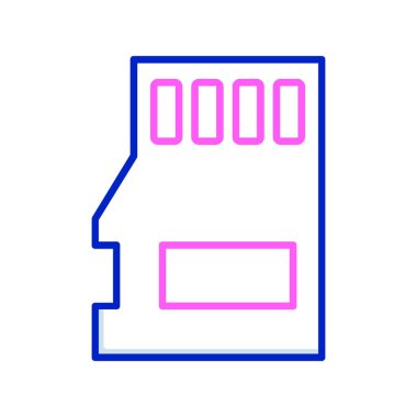 Bir arabanın beyaz simgesi ile mavi arkaplanın vektör çizimi