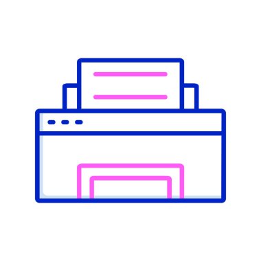 Kağıt oluşumunu gösteren ana yazıcı simgesi