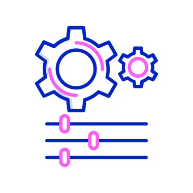 dişli simgesi vektör illüstrasyonu