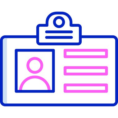 Kimlik kartı. Basit resimleme