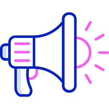 megafon ikonu. Web için basit hoparlör vektör simgeleri çizimi