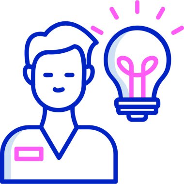 Bir fikrim var. Web simgesi basit illüstrasyon