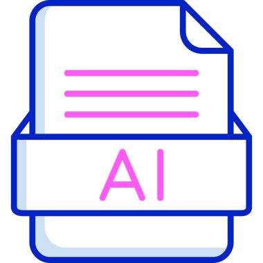 dosya biçimi simgesi, vektör illüstrasyonu