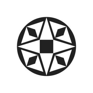 beyaz arkaplandaki pusula vektör simgesi