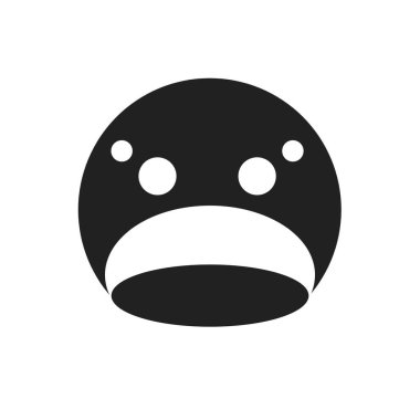 Üzgün emoji simgesi düz stil. Beyaz izole edilmiş arkaplanda duygu simgesi çizimi. üzücü duygu simgesi iş konsepti.