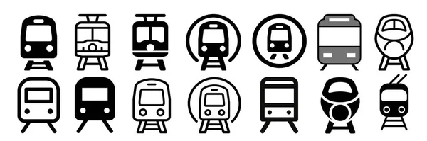 Trenin Simgesi Siyah Beyaz Olarak Ulaşım Aracı Olarak Tasarımda Kullanılır — Stok fotoğraf