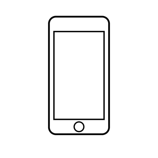 Logotipo Del Teléfono Inteligente Icono Concolores Blanco Negro —  Fotos de Stock