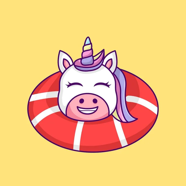 Renkli çizgi film şirin tek boynuzlu at.