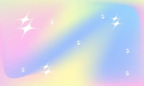 Sfondo Olografico Gradiente Unicorno Colore Iridescente Fantasia Neon Illustrazione Vettoriale — Vettoriale Stock