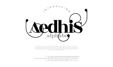 Siyah ve beyaz alfabe harfi logosu. yaratıcı tipografi ikonu tasarımı. Bir tür kartvizit için uygun, markalaşma