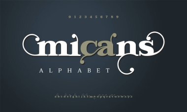 Alfabe yazı tipi tasarımının vektörü.