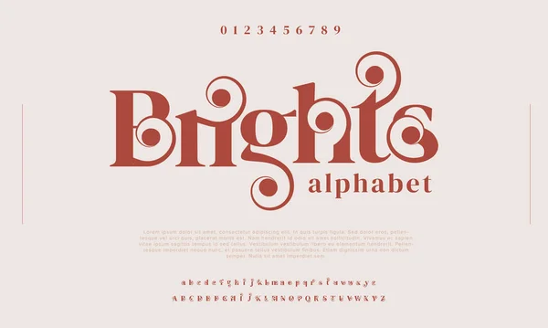 Современный Шрифт Алфавита Иллюстрация Дизайна — стоковый вектор
