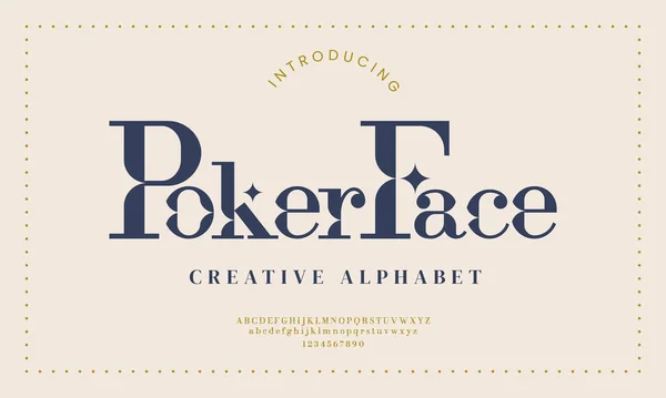 Design Vintage Rétro Typeface Alphabet Chiffres — Image vectorielle