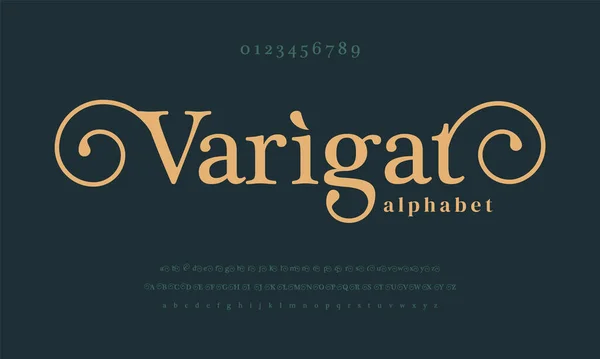 Conjunto Diseño Alfabeto Vintage Vector — Vector de stock