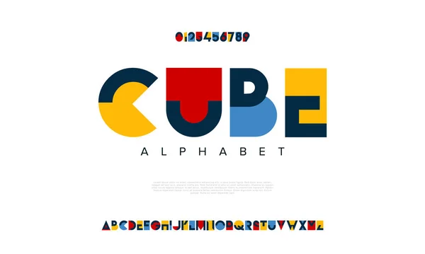 Renkli yazı tipi ve alfabesinin vektörü