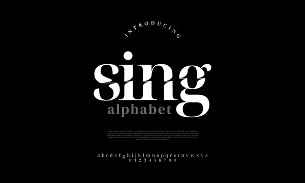 Vektör yazı tipi. El çizimi alfabe. Poster, tişört ve internet için harf ve rakamlar.